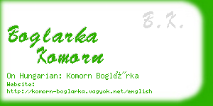 boglarka komorn business card